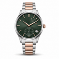 Montre bicolore avec cadran vert
